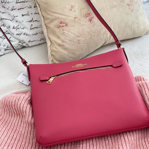 🆕 COACH | Rowan File Bag Gold/Strawberry Haze & Small Wristlet - Picture 12 of 12